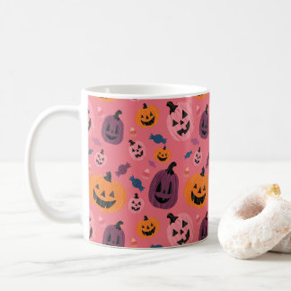 Niedliche Halloween-Kürbismuster-Tasse Kaffeetasse