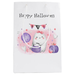 Niedliche Halloween Little Boo Girl-Geschenktasche Mittlere Geschenktüte
