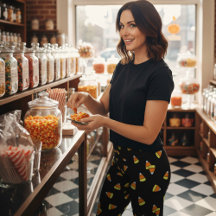 Niedliche Halloween-Mais-Leggings