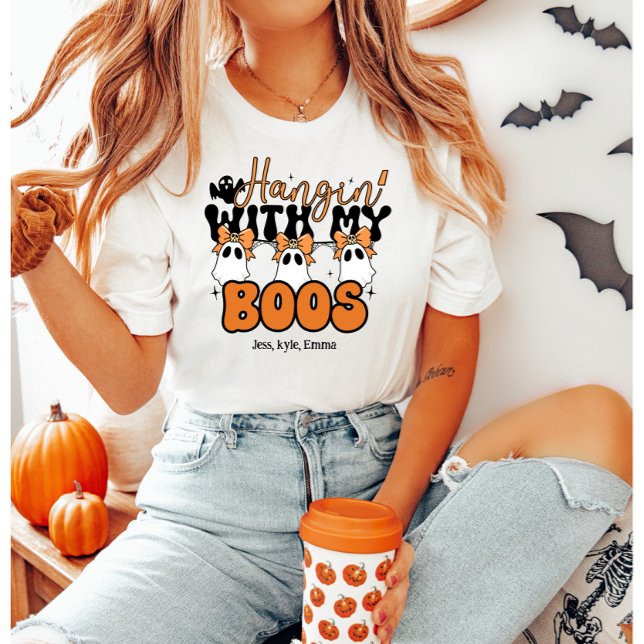 Niedliche Halloween-Mama "Hangin" mit meinen Boos T-Shirt (Von Creator hochgeladen)