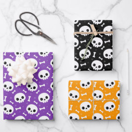 Niedliche Halloween-Muster Geschenkpapier Set