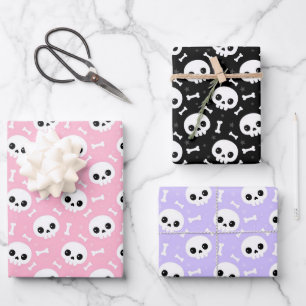 Niedliche Halloween-Muster Geschenkpapier Set