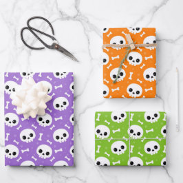 Niedliche Halloween-Muster Geschenkpapier Set