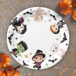Niedliche Halloween-Papiertafel, Party Pappteller