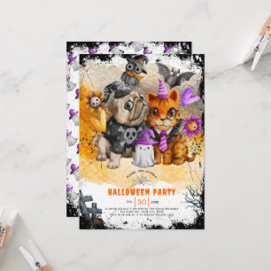 Niedliche Halloween-Party Einladung