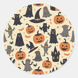Niedliche Halloween Pattern Stickers