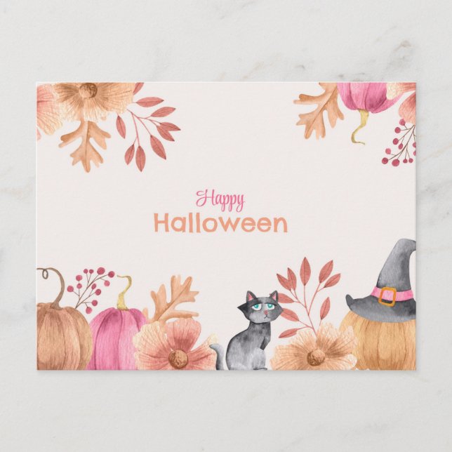 Niedliche Halloween Postkarte (Vorderseite)