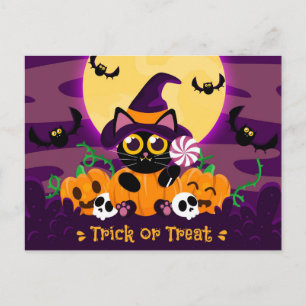 Niedliche Halloween Postkarte