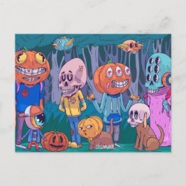 Niedliche Halloween Postkarte