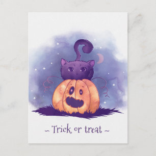 Niedliche Halloween Postkarte