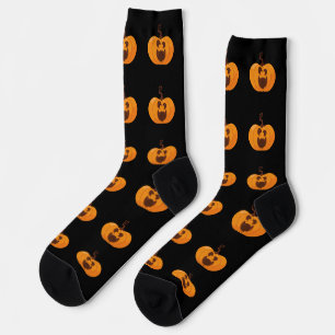 Niedliche Halloween Pumpkin Black und Orange Funny Socken