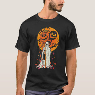 Niedliche Halloween Pumpkin Geist Herbst Blätter G T-Shirt