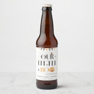 Niedliche Halloween Pumpkin Little Boo Baby Dusche Bierflaschenetikett