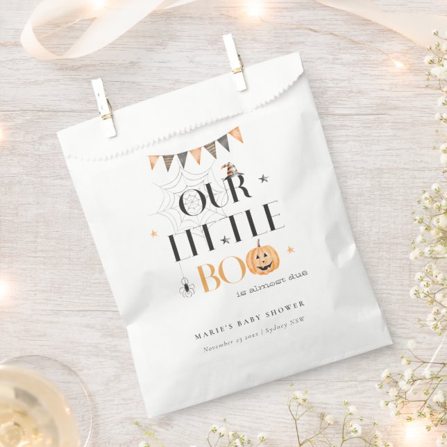 Niedliche Halloween Pumpkin Little Boo Baby Dusche Geschenktütchen (Ausgeschnitten)