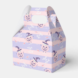 Niedliche Halloween Pumpkins und Hexenhatmuster Geschenkschachtel