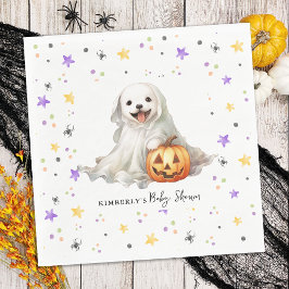 Niedliche Halloween Puppy Little Boo Baby Dusche Serviette