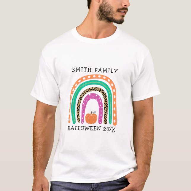 Niedliche Halloween-Rainbow-Familie T-Shirt (Vorderseite)