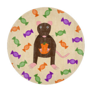 Niedliche Halloween-Rat und Pumpkin Schneidebrett