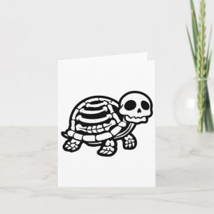 Niedliche Halloween Schildkrötenkelett Tortoise Fo Karte