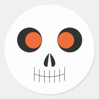 Niedliche Halloween-Skull-Aufkleber für Pop-Sockel Runder Aufkleber