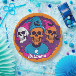 Niedliche Halloween-Skulpturen Pappteller