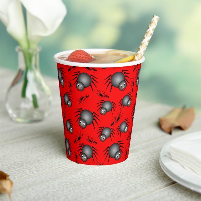 Niedliche Halloween Spiders Paper Cups Pappbecher (In Situ)