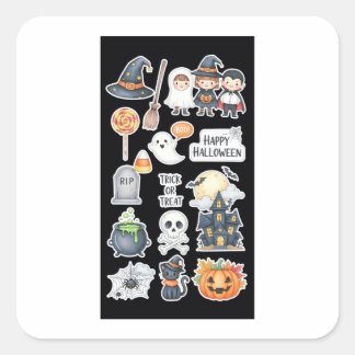 Niedliche Halloween Stickers & Spooky Party Design