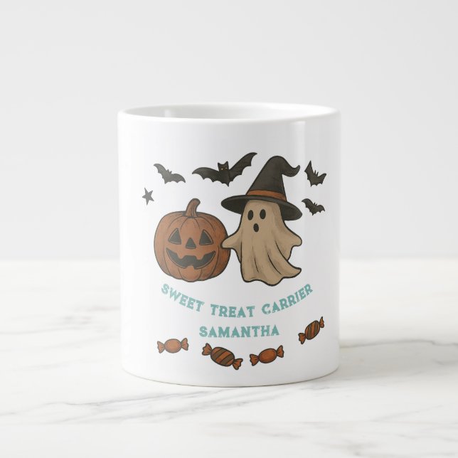 Niedliche Halloween-Tasse - Boos, Fledermäuse & Le Jumbo-Tasse (Vorderseite)