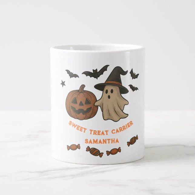 Niedliche Halloween-Tasse - Boos, Fledermäuse & Le Jumbo-Tasse (Vorderseite)