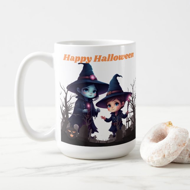 Niedliche Halloween-Tasse Kaffeetasse (Mit Donut)