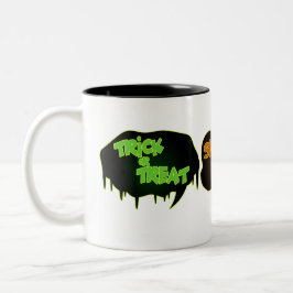 Niedliche Halloween-Trick-oder-Leckerei-Tasse Zweifarbige Tasse