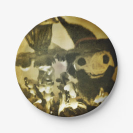 Niedliche Halloween-Voodoo-Puppen-Typ-Teller Pappteller