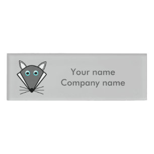 Niedliche Halloween Wolf Personalisiert Name Tag Namenschild