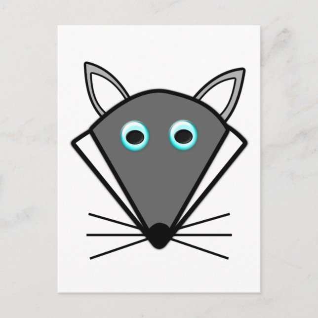 Niedliche Halloween-Wolf-Postkarte Postkarte (Vorderseite)