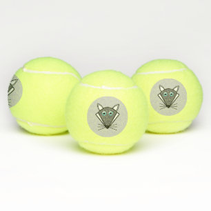 Niedliche Halloween Wolf Tennis Balls Tennisbälle