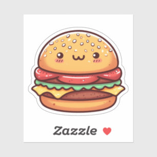 Niedliche Hamburger Vinyl Stickers Aufkleber