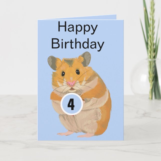 Niedliche Hamster Boys Age Card Feiertagskarte (Vorderseite)