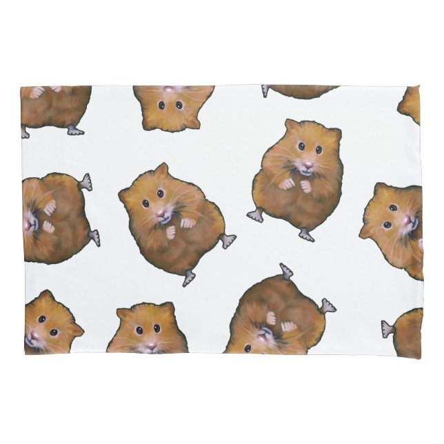 Niedliche Hamster, gelegentliches Muster, Hand Kissenbezug (Vorderseite)