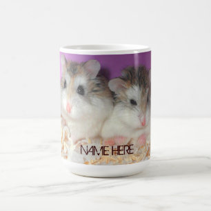 Niedliche Hamster in der Liebe-Tasse mit Kaffeetasse