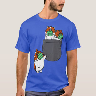 Niedliche Hamster in Tasche Guinea Schwein Gesicht T-Shirt