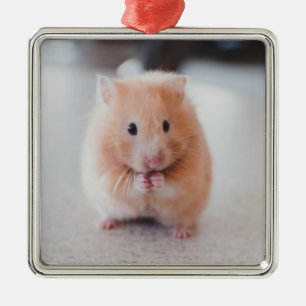 Niedliche Hamster-Liebe Ornament Aus Metall