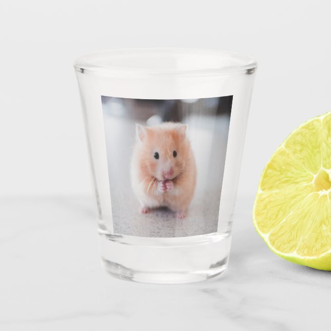 Niedliche Hamster-Liebe Schnapsglas (Vorderseite)