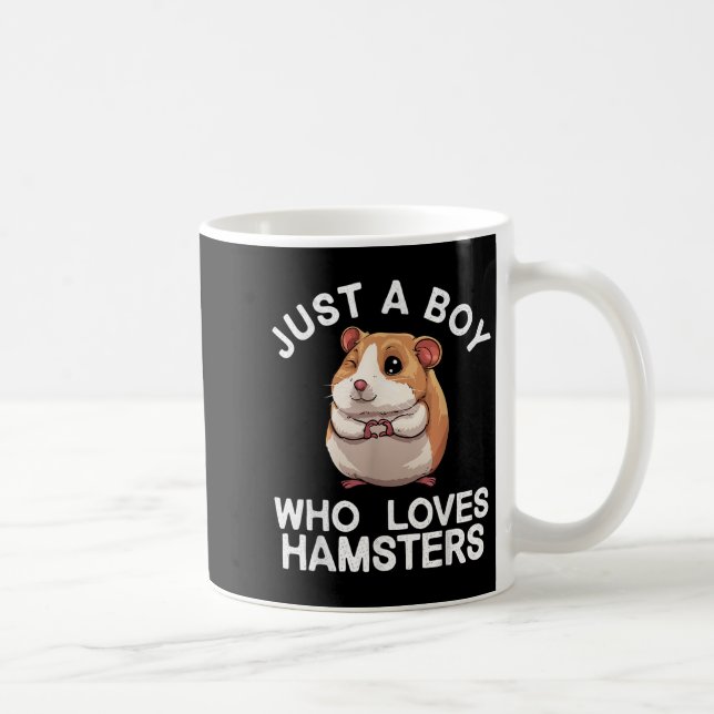 Niedliche Hamsterkunst für Jungen Männer Kinder Ha Kaffeetasse (Rechts)