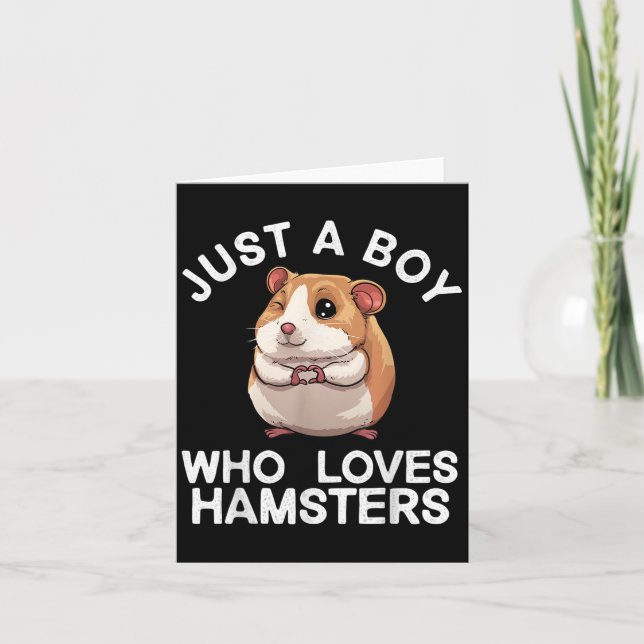 Niedliche Hamsterkunst für Jungen Männer Kinder Ha Karte (Vorderseite)