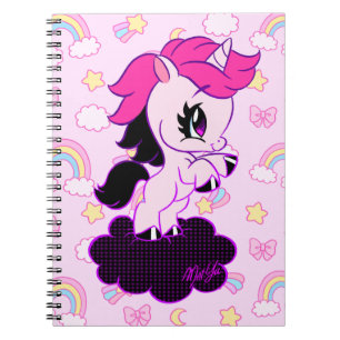 Niedliche Hand gezeichnetes Rosa des Notizblock