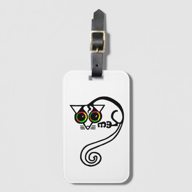 Niedliche Hand gezogen - POSSUM - Marsupal - Grün Gepäckanhänger (Vorderseite Vertikal)