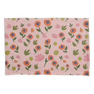 Niedliche Hand zeichnend Blume Muster Pillowcase Kissenbezug