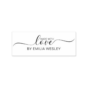 Niedliche Handarbeit mit Liebe für kleine Unterneh Gummistempel