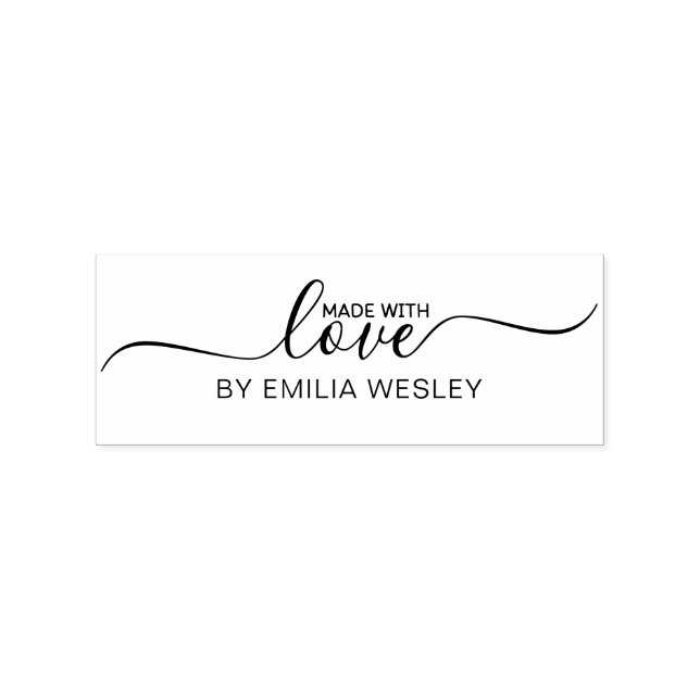 Niedliche Handarbeit mit Liebe für kleine Unterneh Gummistempel (Prägung)