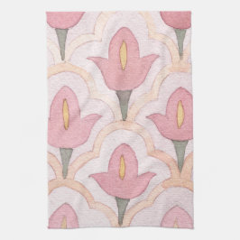 Niedliche handbemalte Tulpe zum Abendessen Kochzei Geschirrtuch